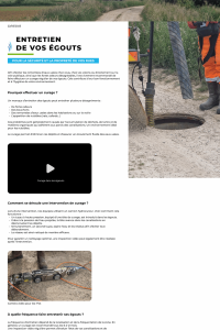 Article Curage des égouts