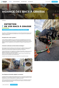Article vidange bac à graisse